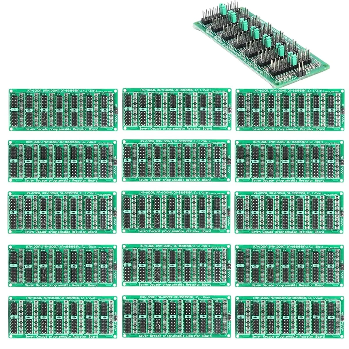 1-10pcs 7 Decade Resistor Board 1R-9999999R/1R Eight Programmable Resistance Slide Module New 2025 for Arrival High Reliable Electronic Component, Precision, Stable Performance