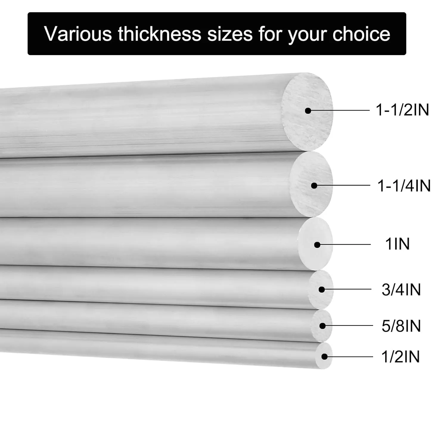 1-1/2" 6061 T651 Solid Aluminum Round Rod 16" Long 1.50Inch(38MM) Diameter Solid T651 Extruded Lathe Bar Stock, Round Aluminum Bars for Industrial, DIY Craft ( /-0.05")