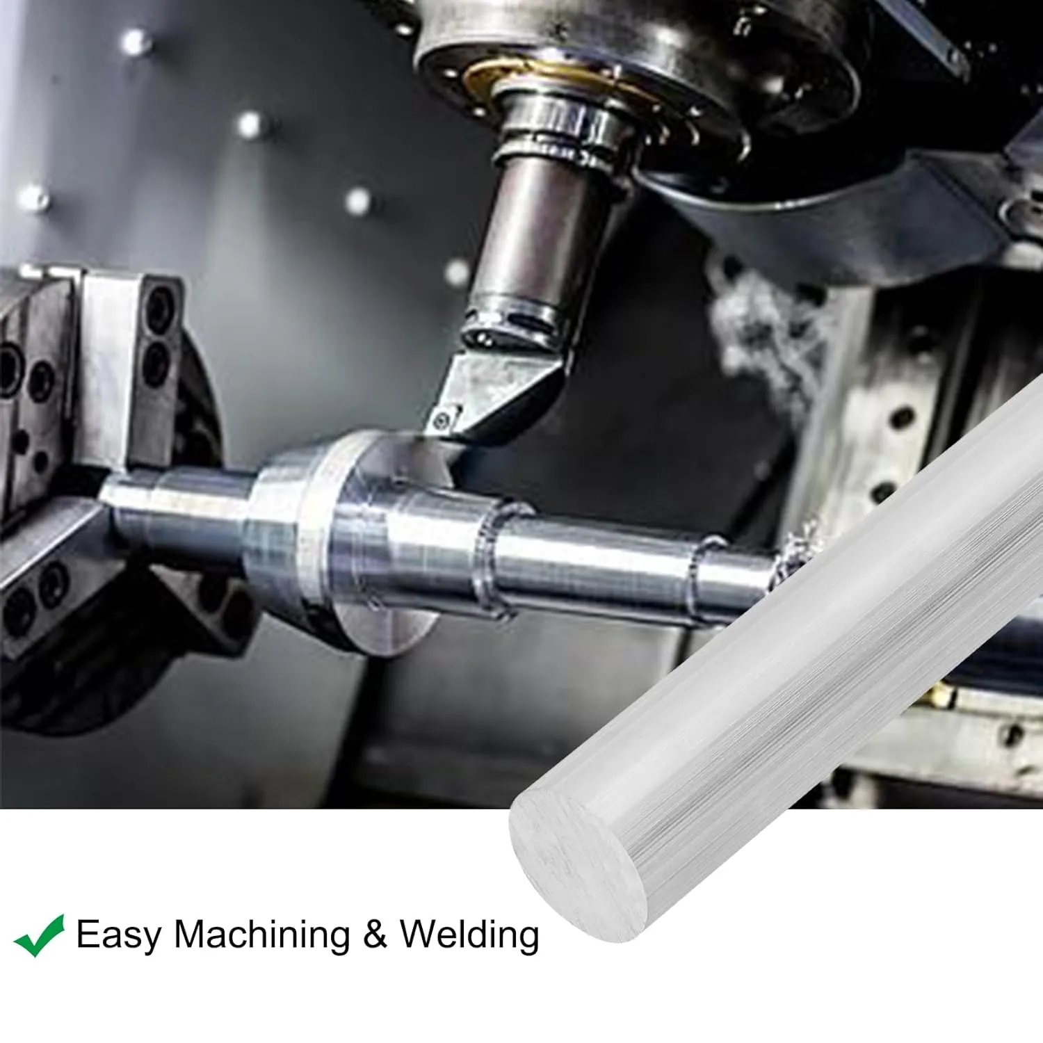 1-1/2" 6061 T651 Solid Aluminum Round Rod 16" Long 1.50Inch(38MM) Diameter Solid T651 Extruded Lathe Bar Stock, Round Aluminum Bars for Industrial, DIY Craft ( /-0.05")