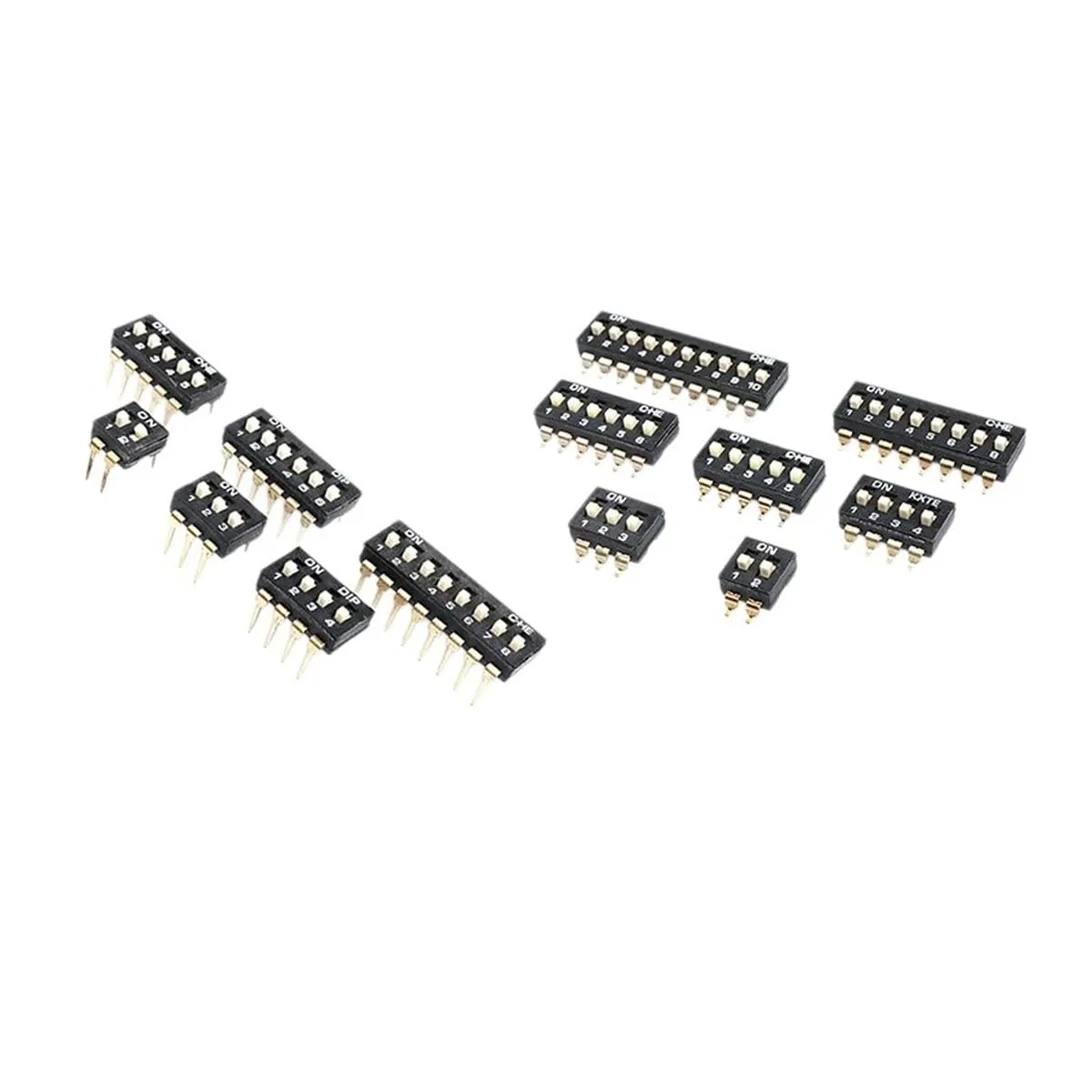 10PCS DIP SMD SMT Slide Type Switch 1P 2P 3P 4P 5P 6P 8P 10P 2.54mm Position Way DIP Black Pitch Toggle Switch Black Snap Switch New 2025 for Arrival High for Quality