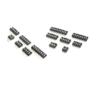 10PCS DIP SMD SMT Slide Type Switch 1P 2P 3P 4P 5P 6P 8P 10P 2.54mm Position Way DIP Black Pitch Toggle Switch Black Snap Switch New 2025 for Arrival High for Quality