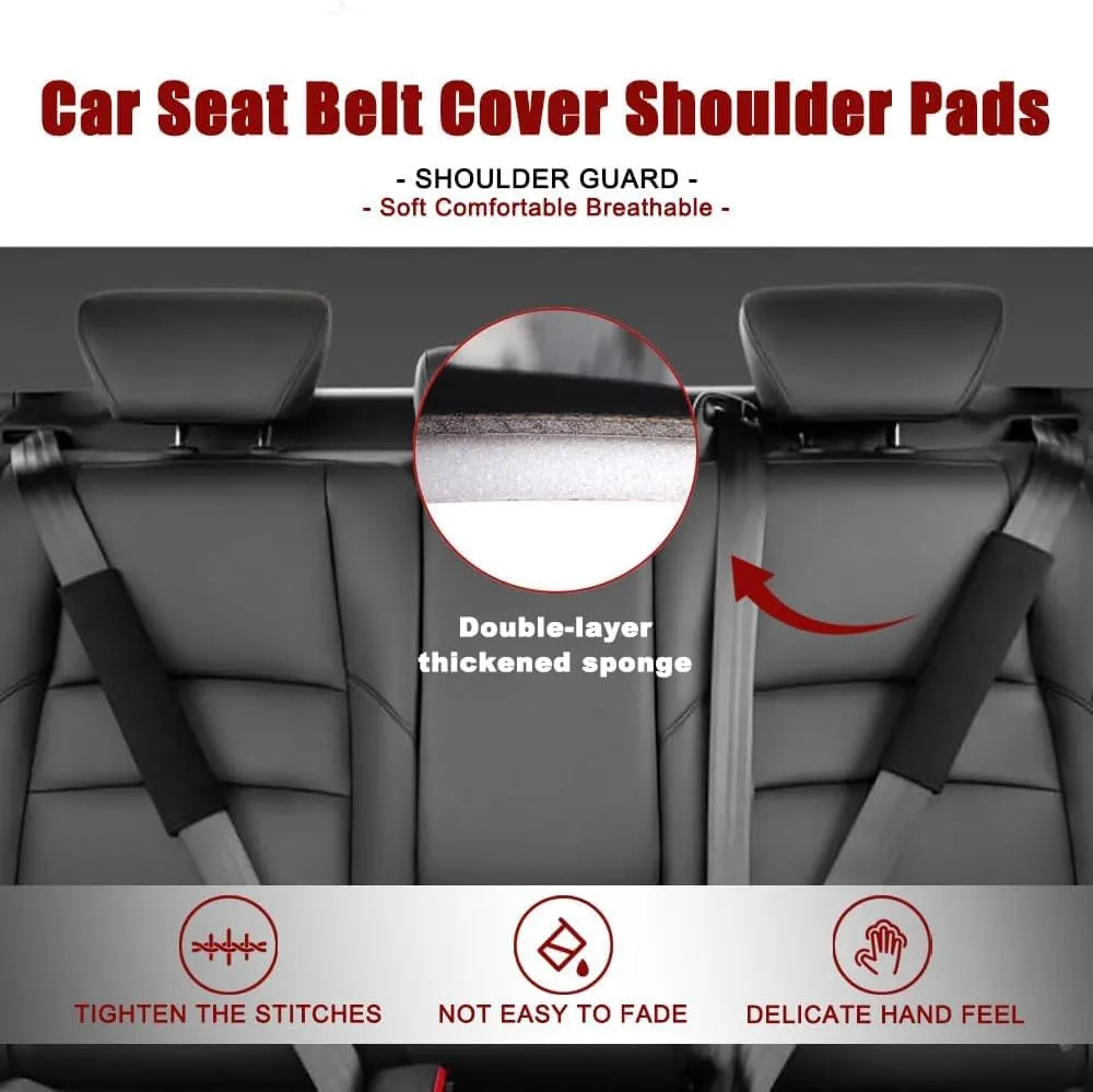 2 Pack Car Seat Belt Pads Cover for Mazda Biante 2008-2018, Seatbelt Shoulder Cover Cushion Seatbelt Strap Shoulder Strap Covers Travel Cushion Seat Belt Covers,B