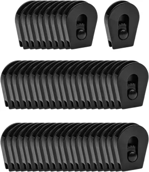 50Pcs Wheeled Cord Lock Stopper Replacment Cord Fastener Heavy Duty with Pulley Gear Strap Adjustments for Paracord Supboard, Large