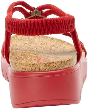 Alegria Women Roz - Arch Support Chunky Platform - For Travel and Everyday Activity - Vegan Braided Adjustable Buckle Slingback Slide Sandal