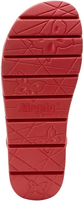 Alegria Women Roz - Arch Support Chunky Platform - For Travel and Everyday Activity - Vegan Braided Adjustable Buckle Slingback Slide Sandal