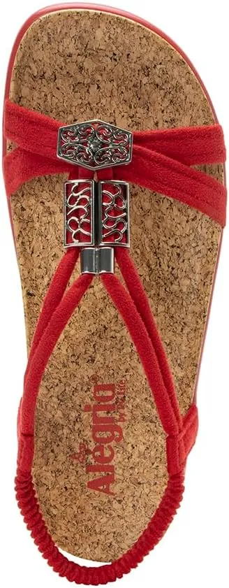 Alegria Women Roz - Arch Support Chunky Platform - For Travel and Everyday Activity - Vegan Braided Adjustable Buckle Slingback Slide Sandal