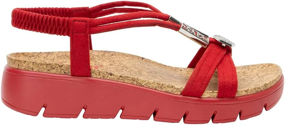 Alegria Women Roz - Arch Support Chunky Platform - For Travel and Everyday Activity - Vegan Braided Adjustable Buckle Slingback Slide Sandal