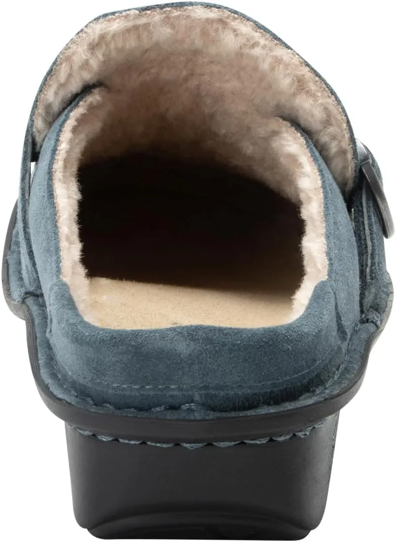Alegria Women's Brigid Leather Moc Toe Open Back Clog with Heel Cup