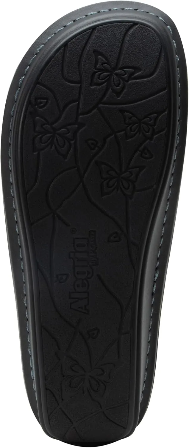 Alegria Women's Brigid Leather Moc Toe Open Back Clog with Heel Cup