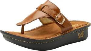 Alegria Womens Kennedi - Leather Thong Adjustable Slide Sandal - Timeless Comfort, Arch Support and Stylish Women's Shoe for Everyday Elegance and Slip-Resistant - Nursing and Healthcare Professionals