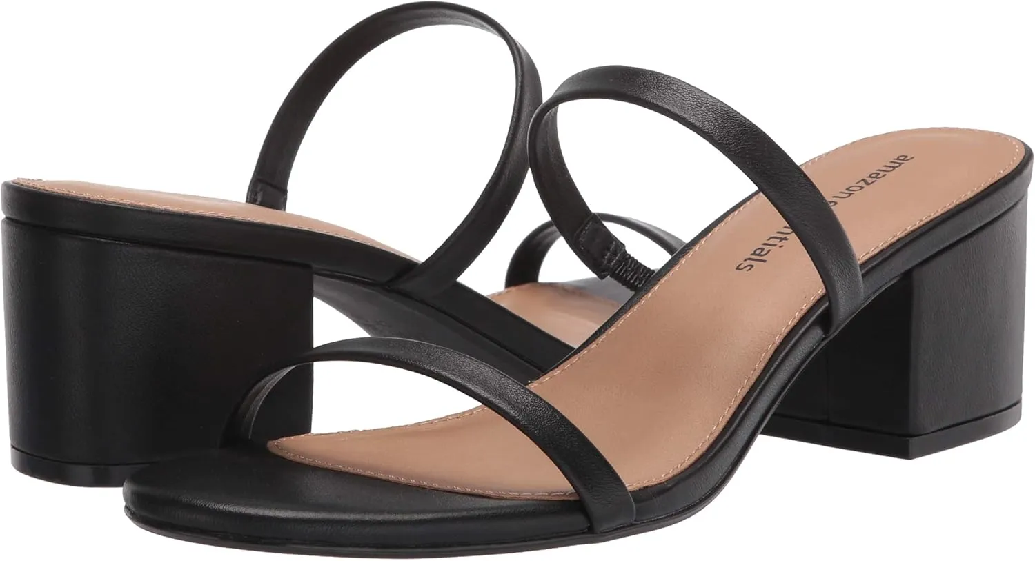 Amazon Essentials Women's Thin Two Strap Heeled Slide