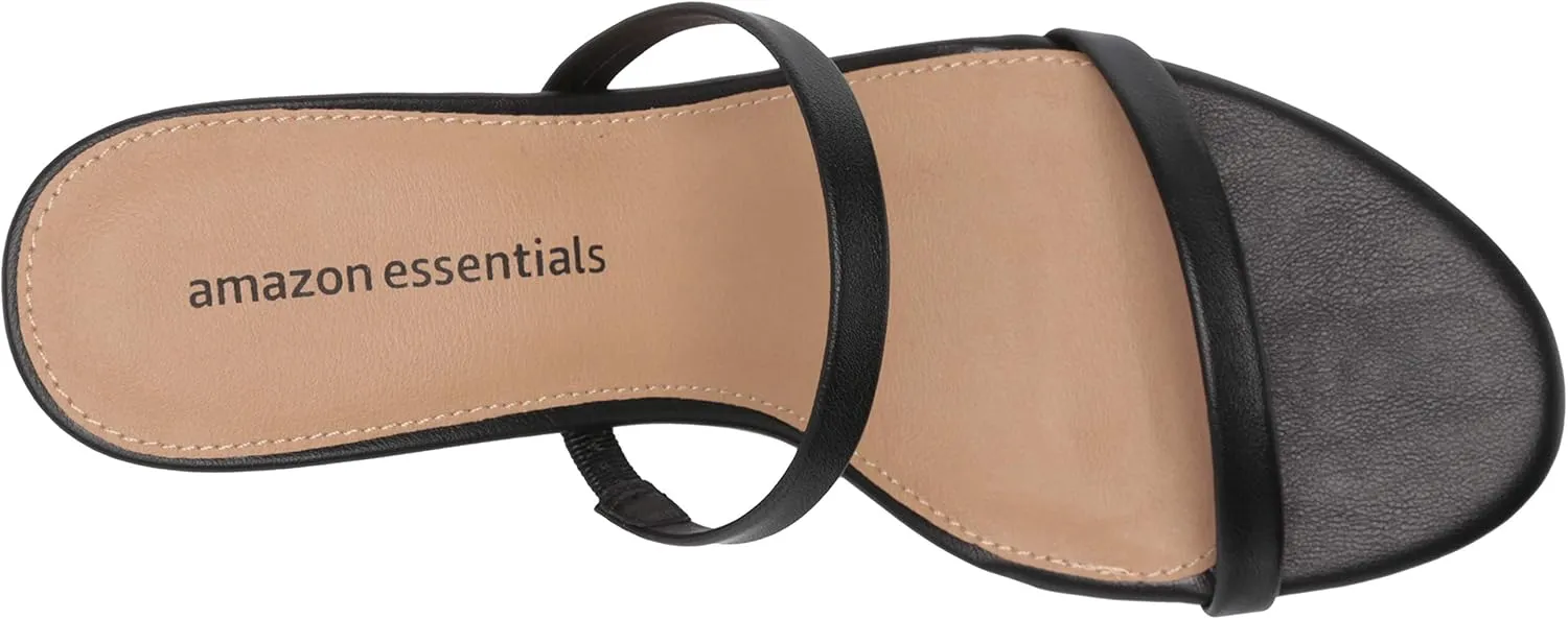 Amazon Essentials Women's Thin Two Strap Heeled Slide
