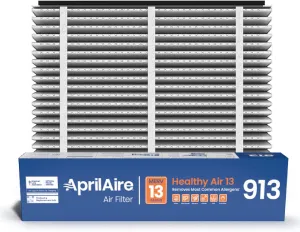 AprilAire 913 Replacement Filter for AprilAire Whole House Air Purifiers - MERV 13, Healthy Home Allergy, 25x20x4 Air Filter (Pack of 1)