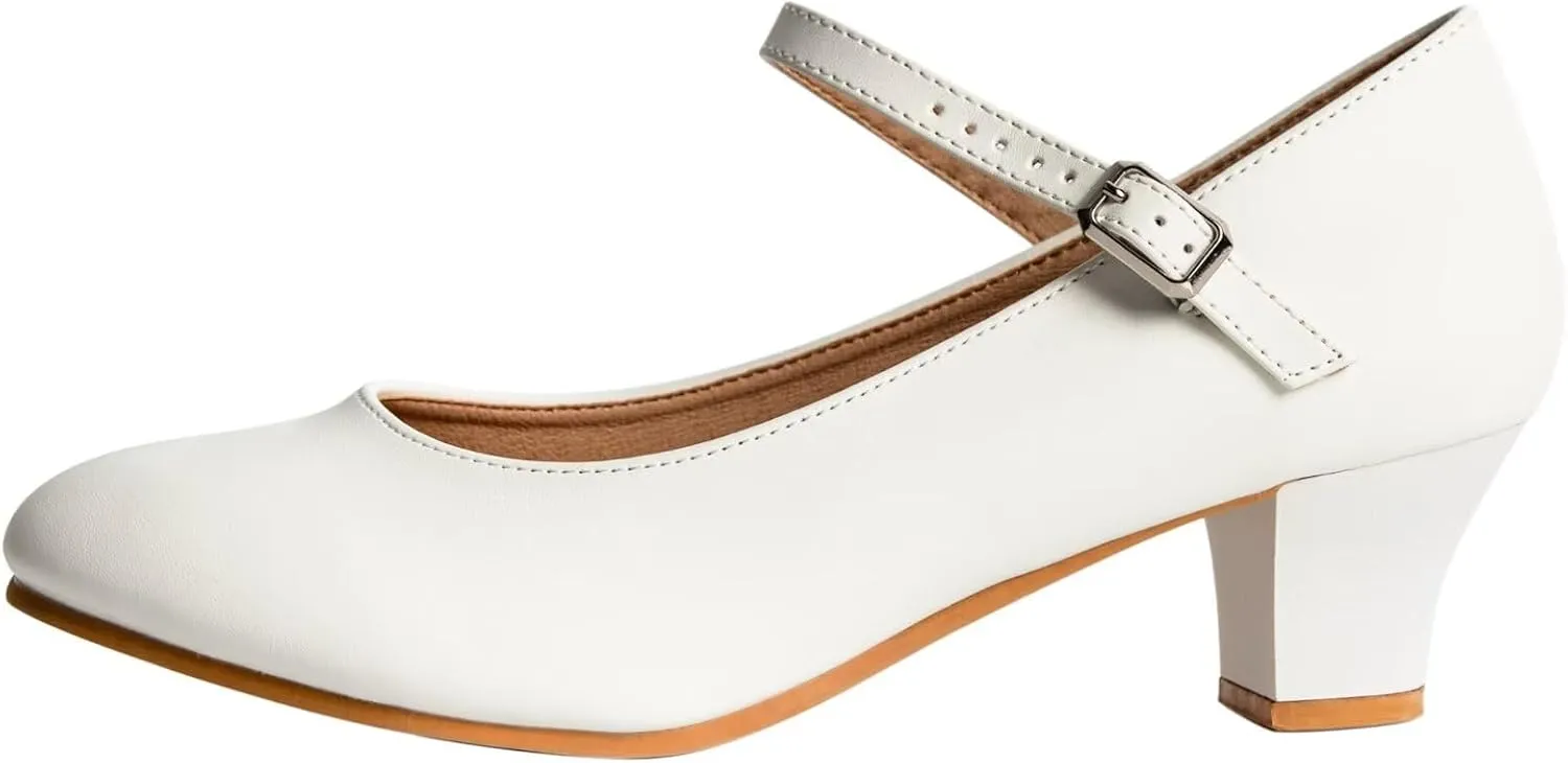 ARCLIBER Character Shoes for Women Ankle Strap 1.55" Dance Heels for Ballroom Salsa Tango