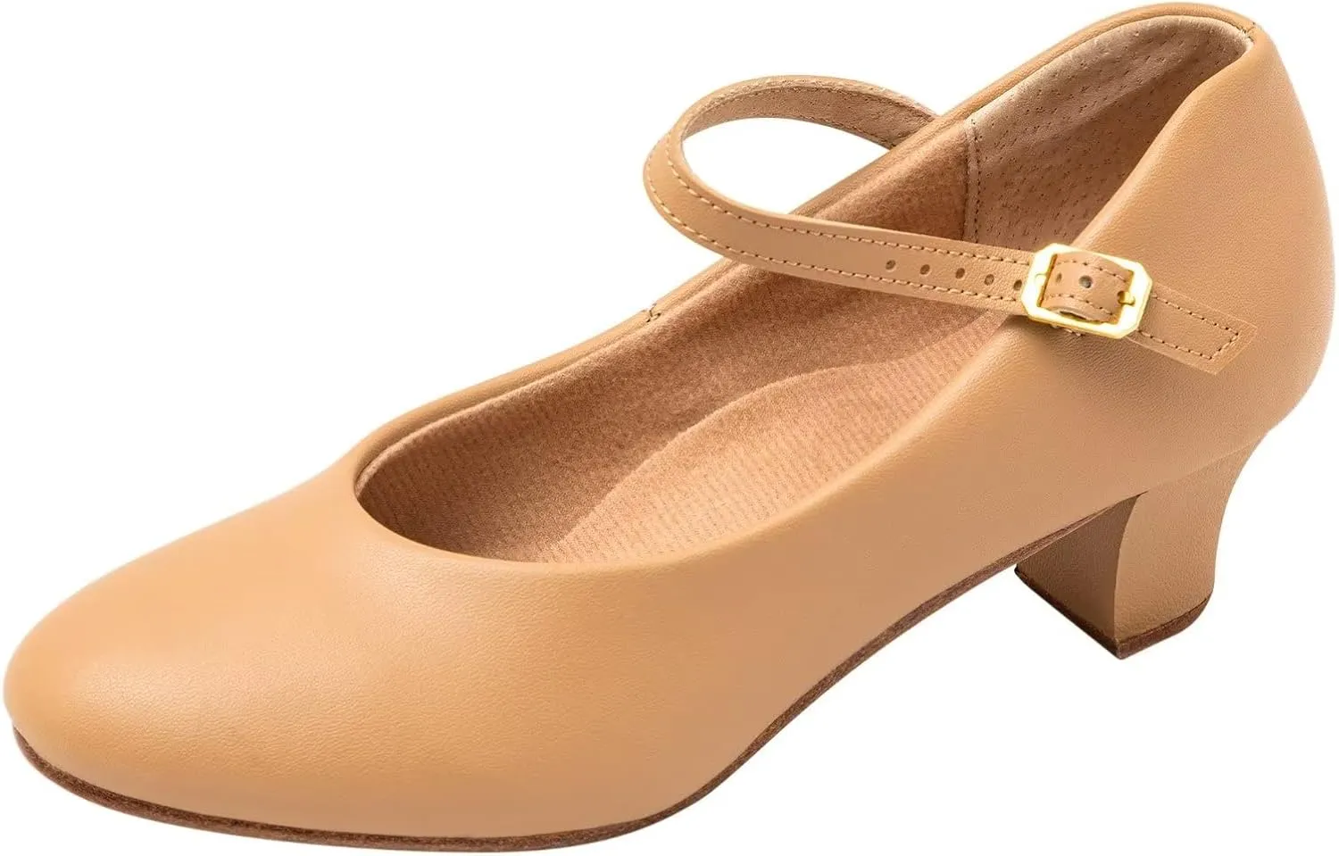 ARCLIBER Character Shoes for Women Ankle Strap 1.55" Dance Heels for Ballroom Salsa Tango