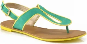 Athena-553A Teardrop Slingback Flat Sandal SEA GREEN (6)