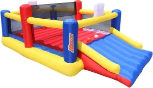 Banzai Sports Zone Bounce Arena: Inflatable Bouncer - Basketball and Volleyball, Motor Air Blower, (17ft 4in L x 10ft W x 6ft H), Ages 3 