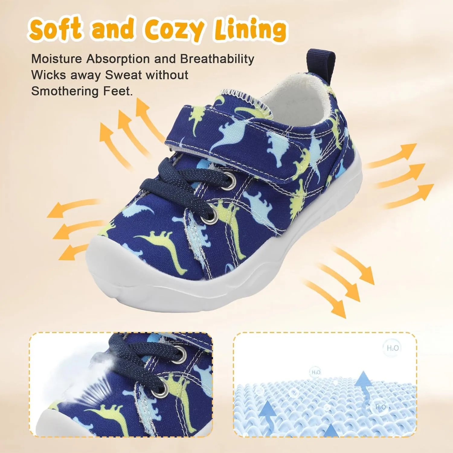 BARERUN Kids Canvas Shoes Running Shoes for Girls Boys Wide Toe Box Barefoot Toddler Sneakers Girls Boys School Shoes Non-Slip Toddler Tennis Shoes