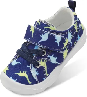 BARERUN Kids Canvas Shoes Running Shoes for Girls Boys Wide Toe Box Barefoot Toddler Sneakers Girls Boys School Shoes Non-Slip Toddler Tennis Shoes