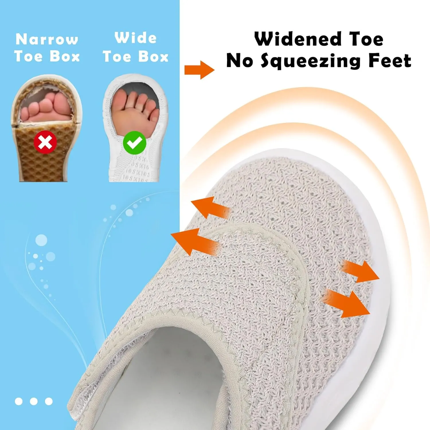 BARERUN Toddler Shoes Wide Toe Box Barefoot Toddler Sneakers Girls Boys Kids School Shoes Non-Slip Toddler Tennis Shoes Slip on Running Shoes for Girls Boys