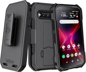 BELTRON DuraForce Pro 3 Case with Clip, Heavy Duty Case with Swivel Belt Clip for Kyocera DuraForce Pro 3 5G E7200 (Verizon) Features: Secure Fit & Built-in Kickstand (Black) Supports 2.25" Duty Belt