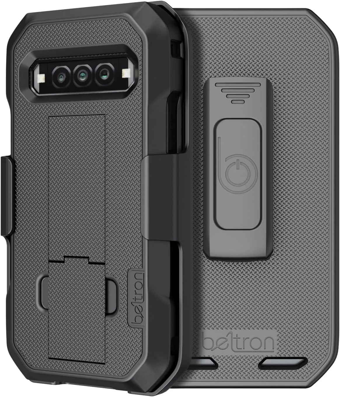 BELTRON DuraForce Pro 3 Case with Clip, Heavy Duty Case with Swivel Belt Clip for Kyocera DuraForce Pro 3 5G E7200 (Verizon) Features: Secure Fit & Built-in Kickstand (Black) Supports 2.25" Duty Belt