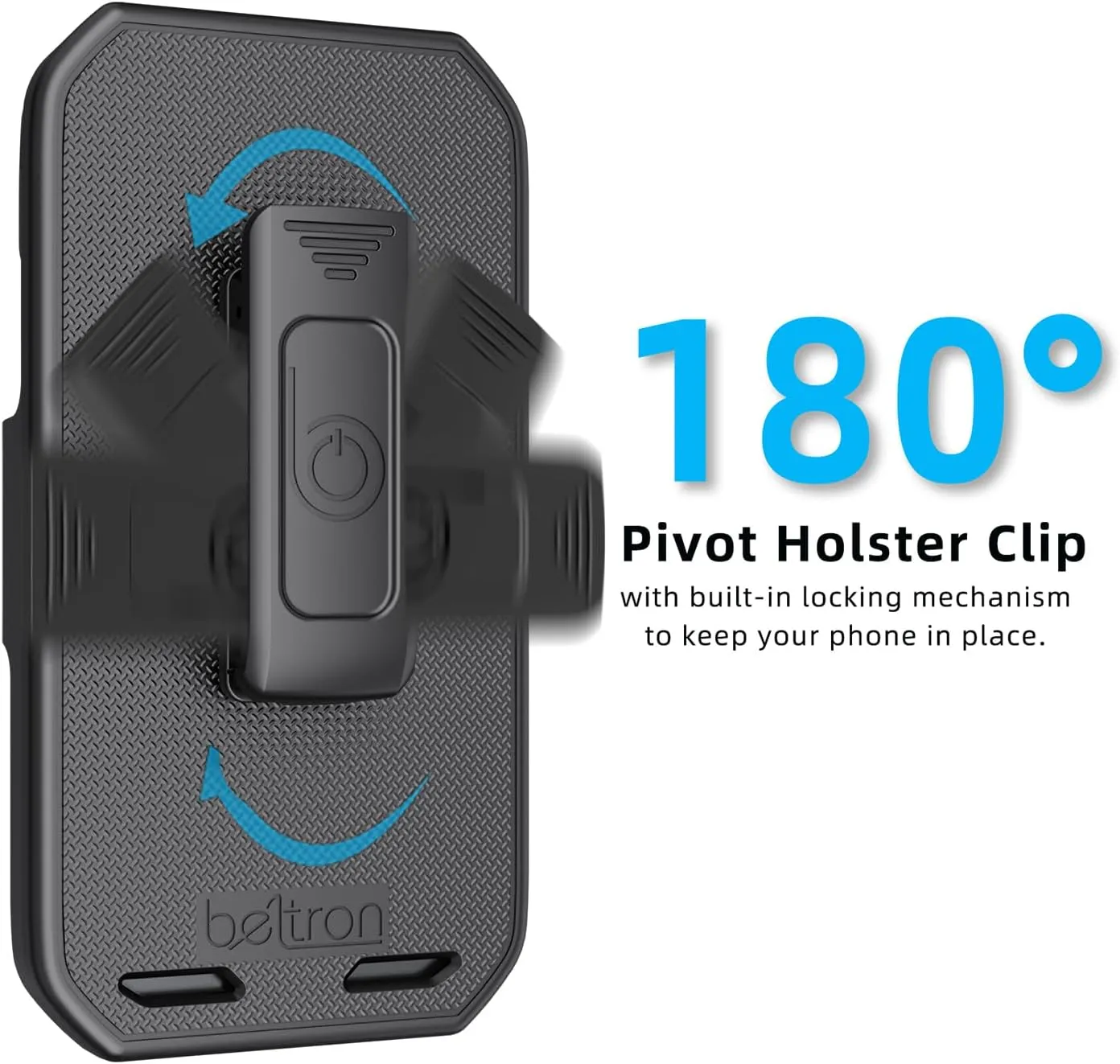BELTRON DuraForce Pro 3 Case with Clip, Heavy Duty Case with Swivel Belt Clip for Kyocera DuraForce Pro 3 5G E7200 (Verizon) Features: Secure Fit & Built-in Kickstand (Black) Supports 2.25" Duty Belt