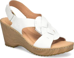 BORN Women's Nina Slingback Sandal, White, Size 8 M US