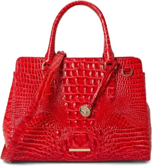 Brahmin Small Finley Satchel, Sriracha
