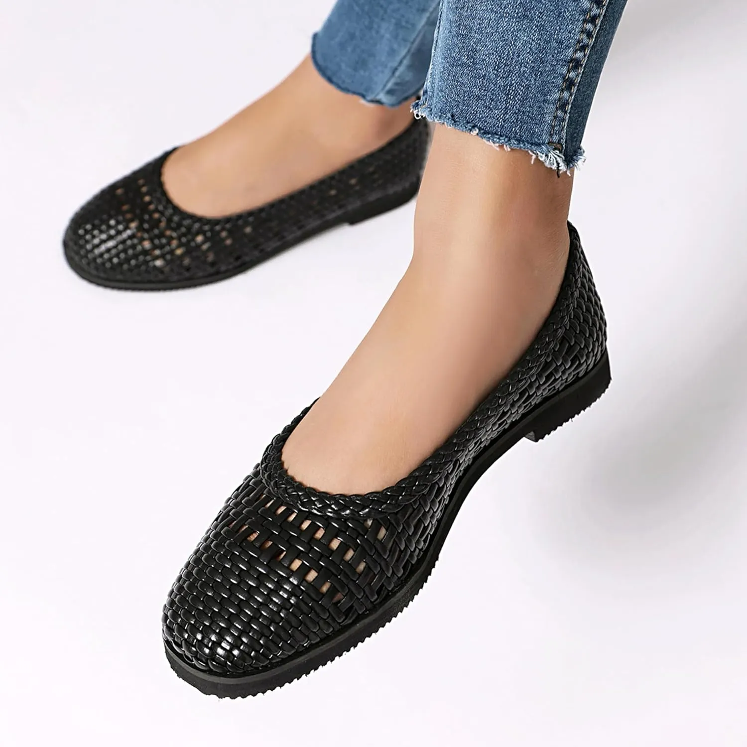 Braid Flat Women Round Toe Summer Beach Shoes