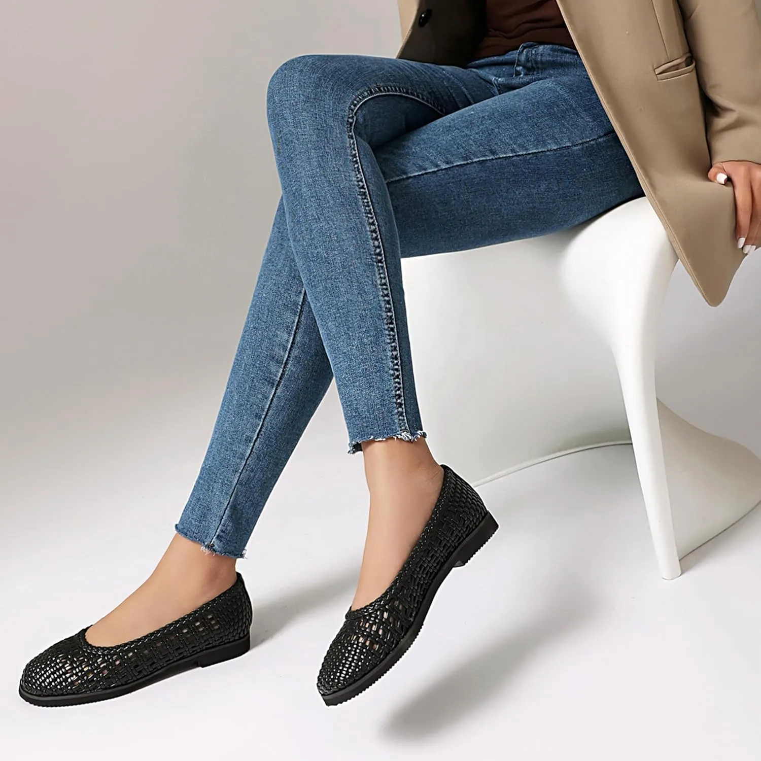 Braid Flat Women Round Toe Summer Beach Shoes