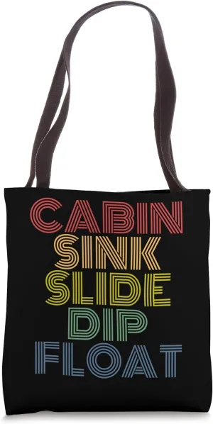 Cabin Sink Slide Dip Float Retro Summer Vibes Tote Bag