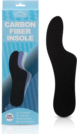 Carbon Fiber Insole Morton's Extension Orthotic, FAKILO 1 Piece Rigid Foot Support Insole Insert for Hallux Rigidus, Turf Toe, Hallux Limitus - 295 mm - Women's Size 14, Men's 13