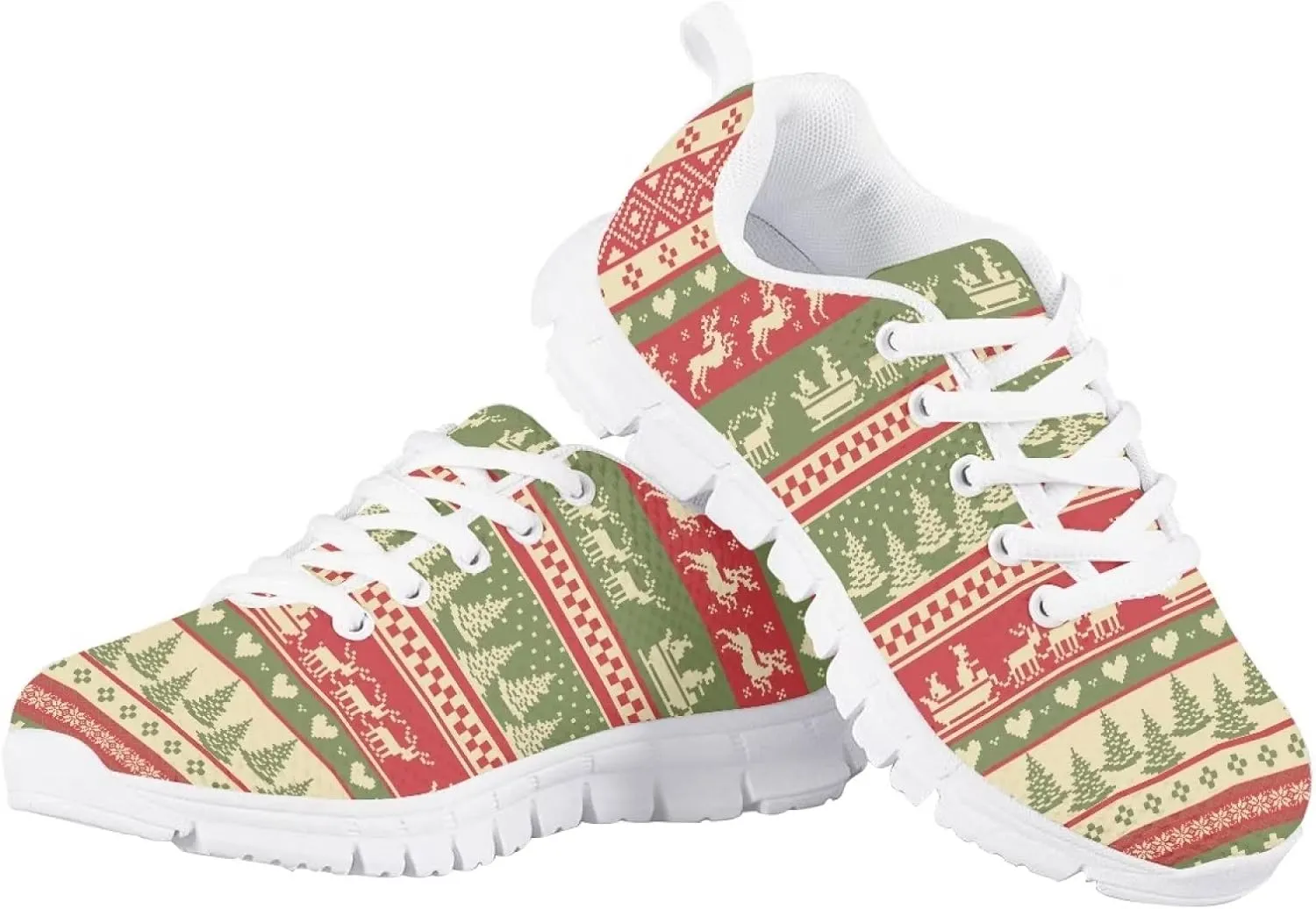 Christmas Shoes for Girls Boys Lightweight Casual Cute Athletic Sneakers Kids Running Shoes Holiday Outfit