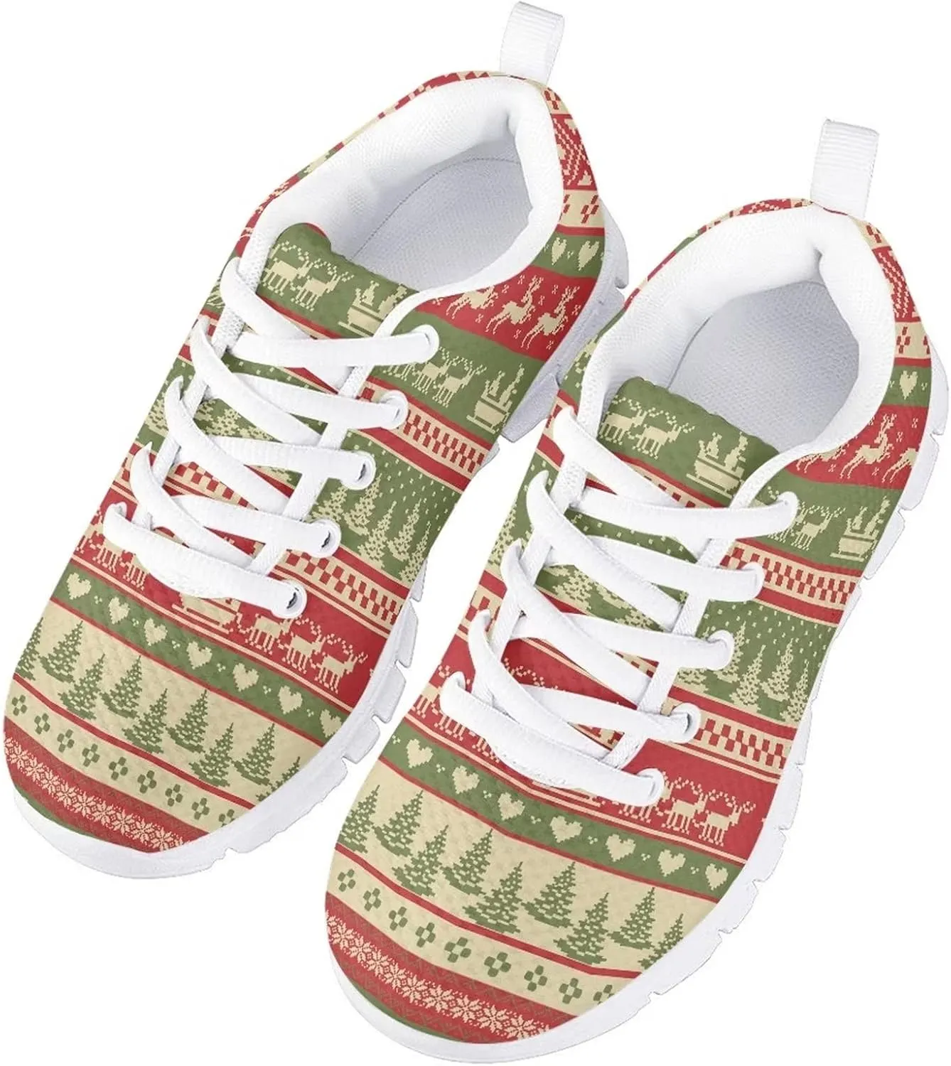 Christmas Shoes for Girls Boys Lightweight Casual Cute Athletic Sneakers Kids Running Shoes Holiday Outfit
