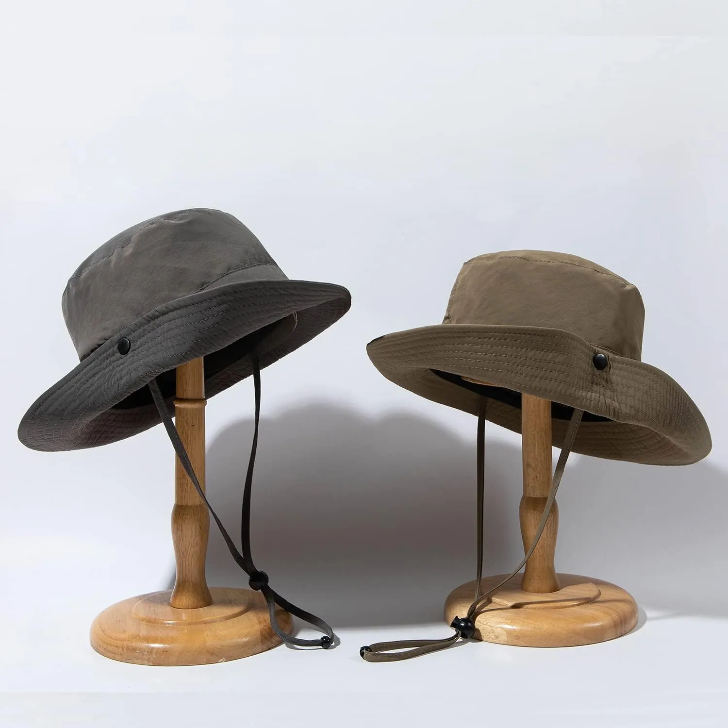 Clakllie Waterproof Fishing Hat Safari Cap Wide Brim Sun Hat Bucket Cap for Women Men Daily Wear Fashion Boonie Cowboy Caps
