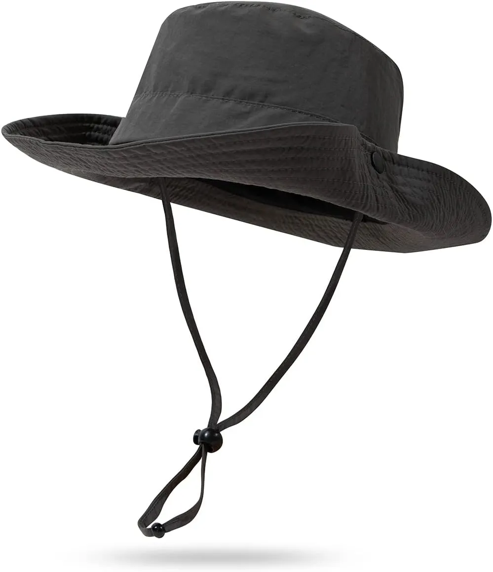 Clakllie Waterproof Fishing Hat Safari Cap Wide Brim Sun Hat Bucket Cap for Women Men Daily Wear Fashion Boonie Cowboy Caps