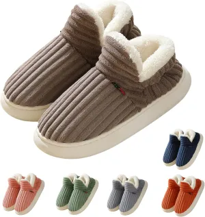 Cloud Slippers Women Men, Pillow Warm Fuzzy House Slippers, Thick Sole Anti-Skid Cozy Plush slides