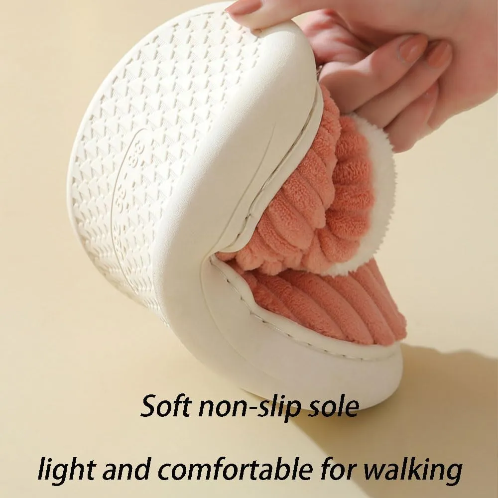 Cloud Slippers Women Men, Pillow Warm Fuzzy House Slippers, Thick Sole Anti-Skid Cozy Plush slides