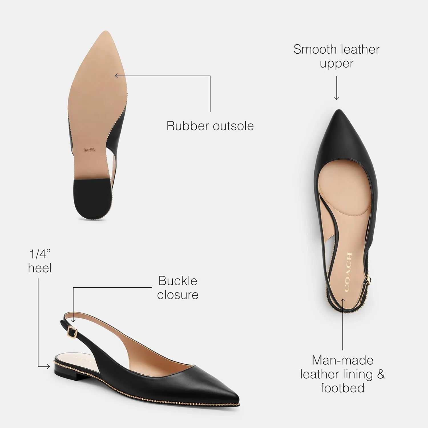 Coach Women's Claire Skimmer Ballet Flat