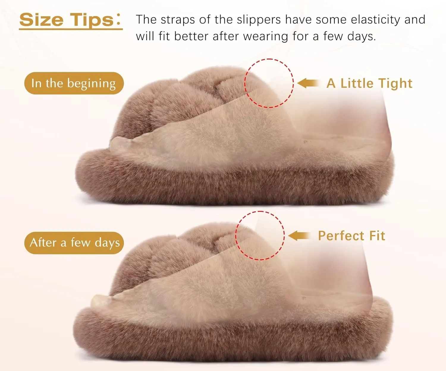 COFACE Women's Fluff Slippers Open Toe Fuzzy Faux Fur Ladies House Fashion Platform Slide Shoes with Comfort Arch Support, Indoor Outdoor Sole