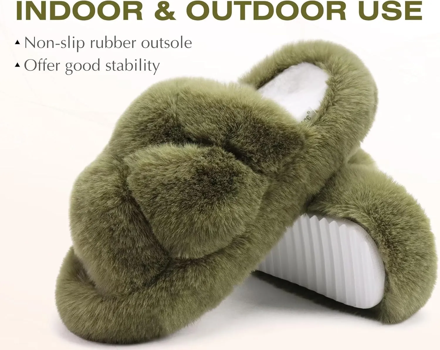 COFACE Women's Fluff Slippers Open Toe Fuzzy Faux Fur Ladies House Fashion Platform Slide Shoes with Comfort Arch Support, Indoor Outdoor Sole