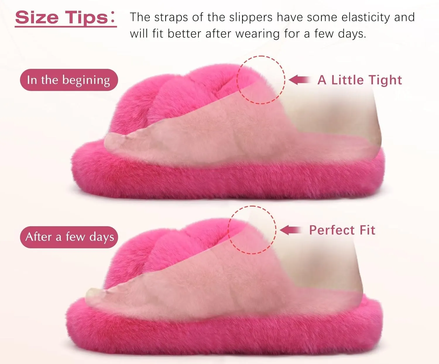 COFACE Women's Fluff Slippers Open Toe Fuzzy Faux Fur Ladies House Fashion Platform Slide Shoes with Comfort Arch Support, Indoor Outdoor Sole