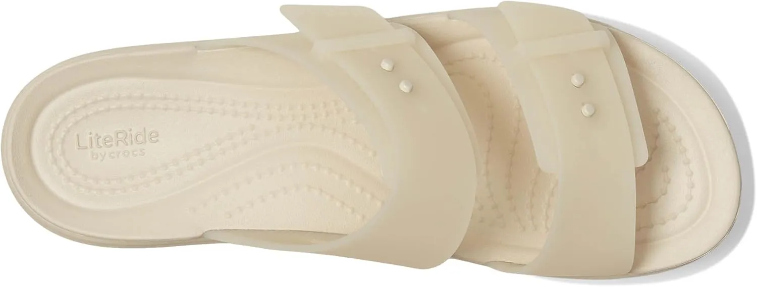 Crocs Women's Brooklyn Buckle Low Wedge, Platform Sandals