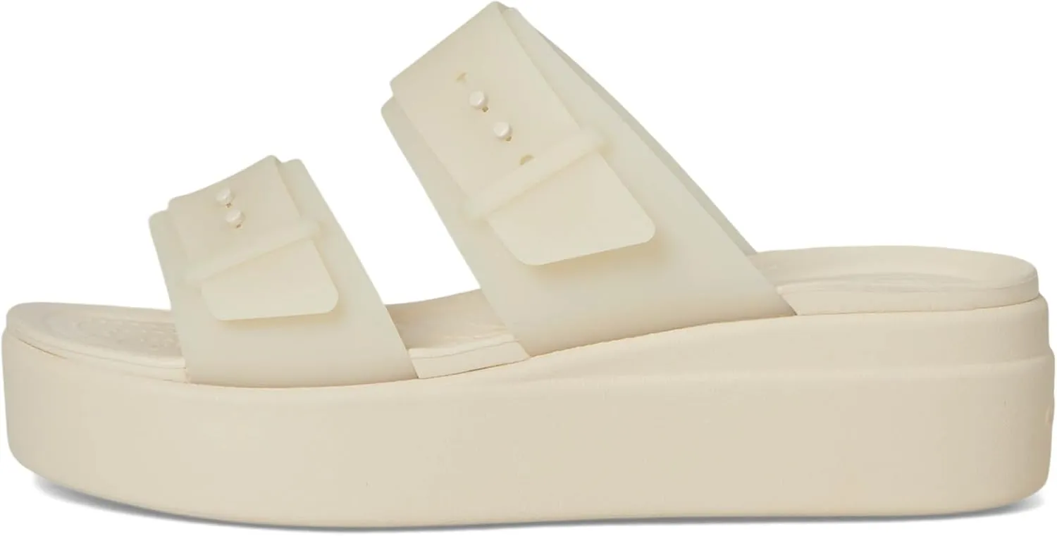 Crocs Women's Brooklyn Buckle Low Wedge, Platform Sandals