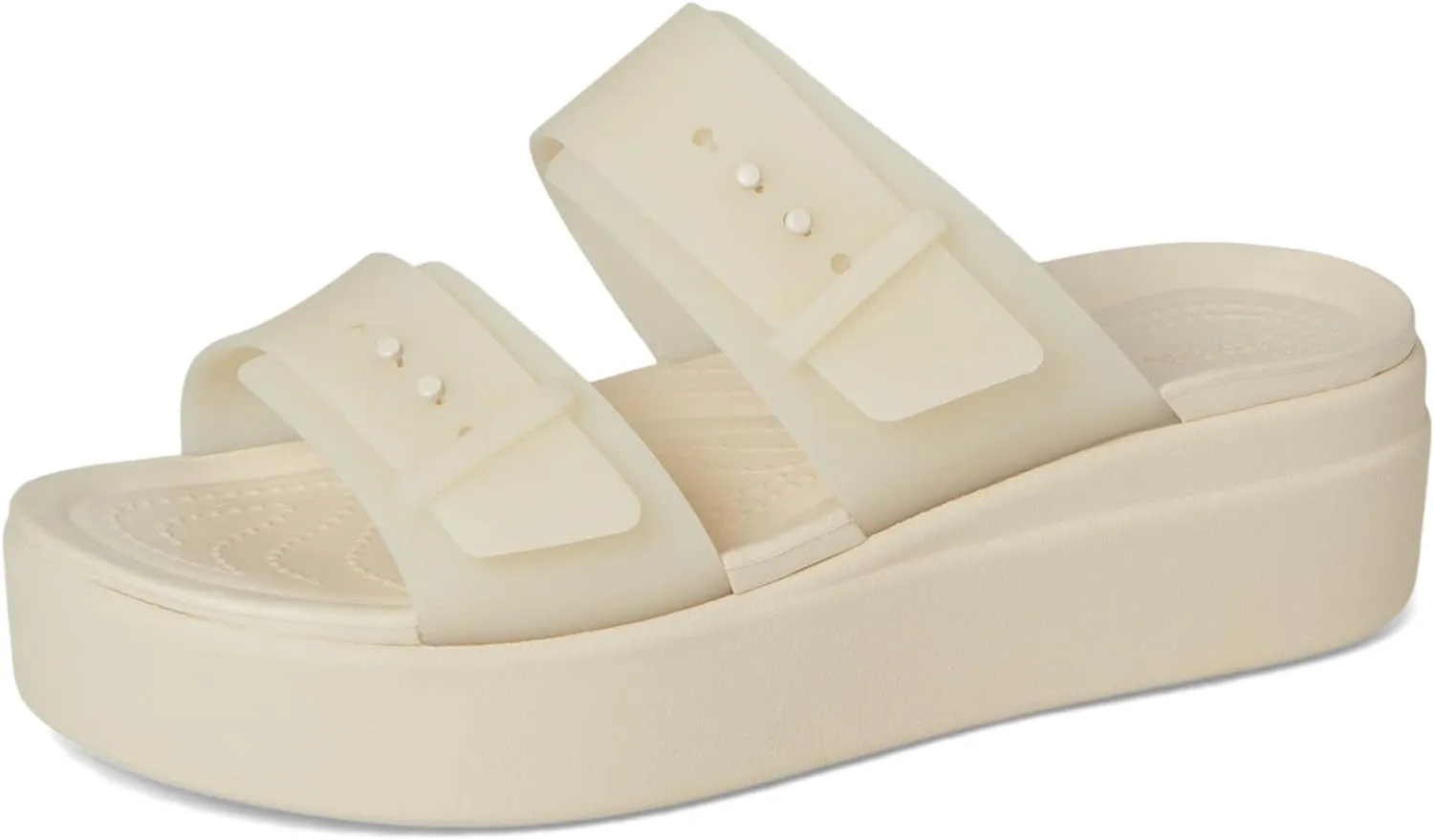 Crocs Women's Brooklyn Buckle Low Wedge, Platform Sandals