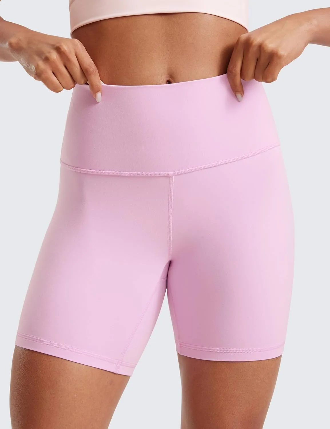 CRZ YOGA Womens ButterLuxe Biker Shorts 6 Inches - High Waisted Workout Running Volleyball Spandex Yoga