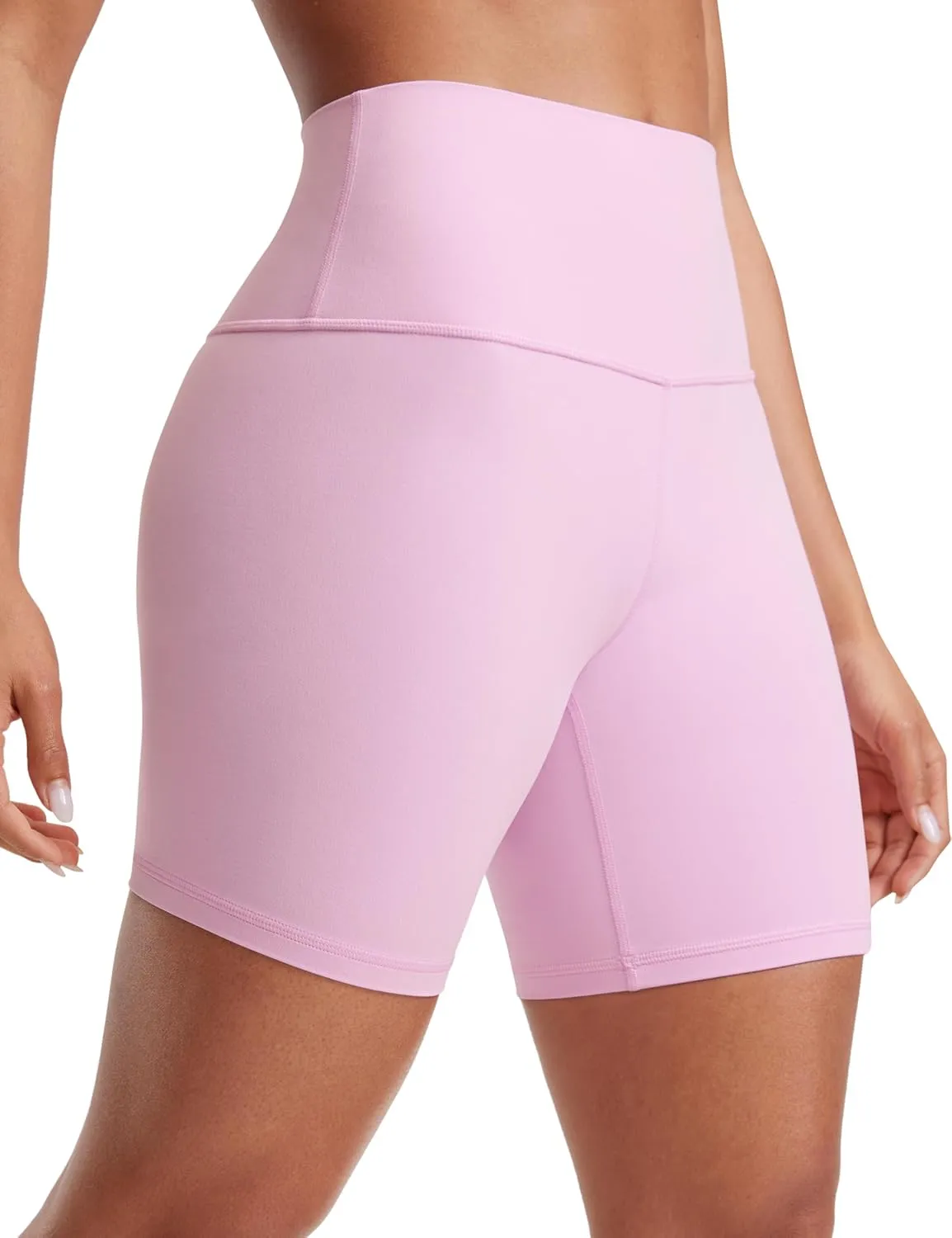 CRZ YOGA Womens ButterLuxe Biker Shorts 6 Inches - High Waisted Workout Running Volleyball Spandex Yoga
