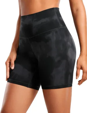 CRZ YOGA Womens ButterLuxe Biker Shorts 6 Inches - High Waisted Workout Running Volleyball Spandex Yoga