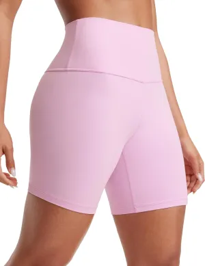 CRZ YOGA Womens ButterLuxe Biker Shorts 6 Inches - High Waisted Workout Running Volleyball Spandex Yoga